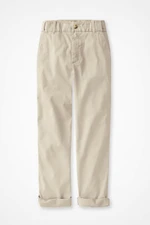 Hidden Stretch-Waist Chino Crops