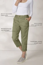Hidden Stretch-Waist Chino Crops