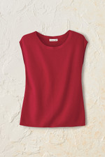 Cap-Sleeve Sweater Tee