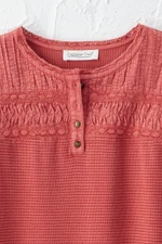 Textured Knit Henley