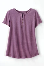 Vintage-Wash Henley