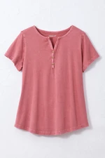 Vintage-Wash Henley