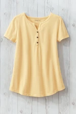 Vintage-Wash Henley