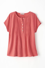 Summer Breeze Gauze Pintuck Top