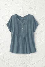 Summer Breeze Gauze Pintuck Top