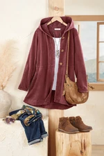 Lightweight Fleece Swing Cardigan