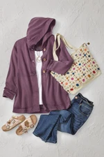 Lightweight Fleece Swing Cardigan