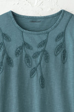 Leaf Embroidered Tee