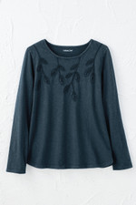 Leaf Embroidered Tee