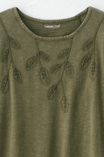 Leaf Embroidered Tee