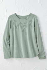 Leaf Embroidered Tee