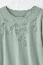 Leaf Embroidered Tee