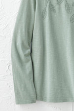 Leaf Embroidered Tee