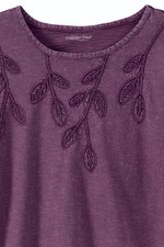 Leaf Embroidered Tee