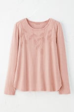 Leaf Embroidered Tee
