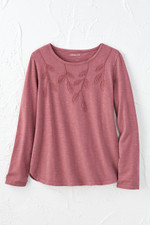 Leaf Embroidered Tee