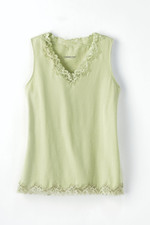 Longer Length Double Lace Tank
