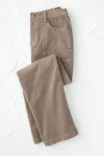 Patch Pocket Wide-Leg Corduroys