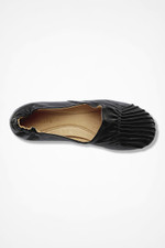 Pintuck Leather Flats by Chocolat Blu™