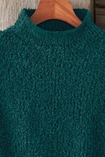 Bouclé Funnel-Neck Sweater