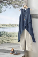 Light As Air Crossover Gauze Top
