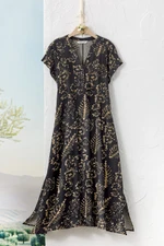 Batik Brushstroke Gauze Caftan