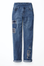 Indigo Patchwork Jeans