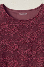 Cap-Sleeve Stretch Lace Tee