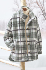 Plaid Sherpa Coat