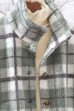 Plaid Sherpa Coat