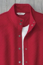 Tulip-Hem Jacquard Vest