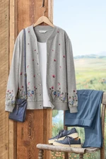 Petal Party Snap-Front Sweatshirt