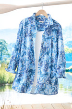 Summer Light Botanical Waves Big Shirt