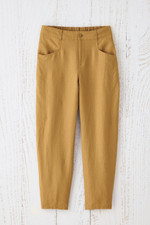 Lantern-Leg Linen Pants