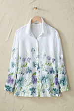 Wondrous Watercolor Linen Big Shirt