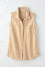 Summer Breeze Gauze Sleeveless Tunic