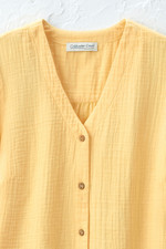Summer Breeze Gauze Flutter-Sleeve Top