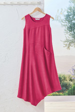 Seamed Sensation Linen Blend Dress