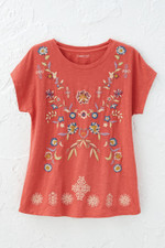 Bright Meadow Embroidered Tee