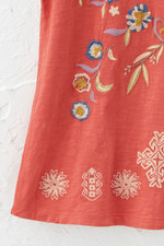 Bright Meadow Embroidered Tee