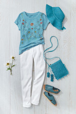 Bright Meadow Embroidered Tee