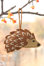 Embroidered Wool Hedgehog