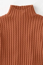 Textured Funnelneck Sweater