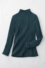 Textured Funnelneck Sweater