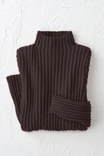 Textured Funnelneck Sweater