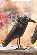 Antique Black Iron Crows, Set of 2