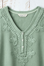 Soutache Waffle Henley