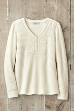 Soutache Waffle Henley