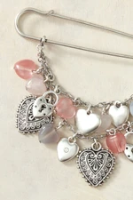 Pink Charm Heart Pin