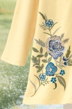 Gathering Roses Embroidered Tee